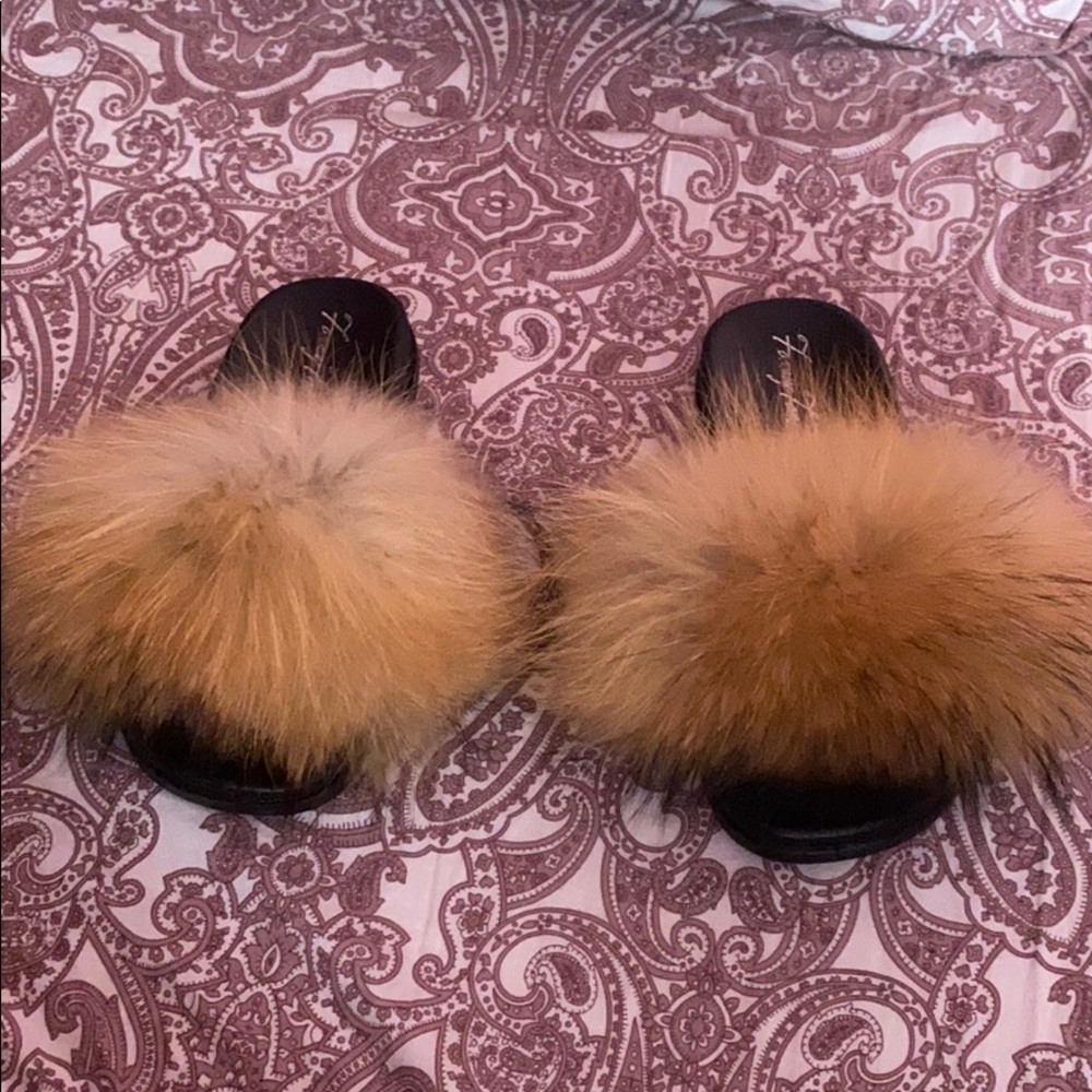 Racoon Fur Slippers
